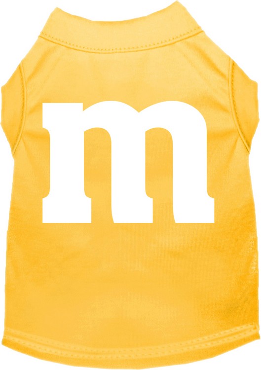 The M Costume Screen Print Dog Shirt Yellow Size XXXL